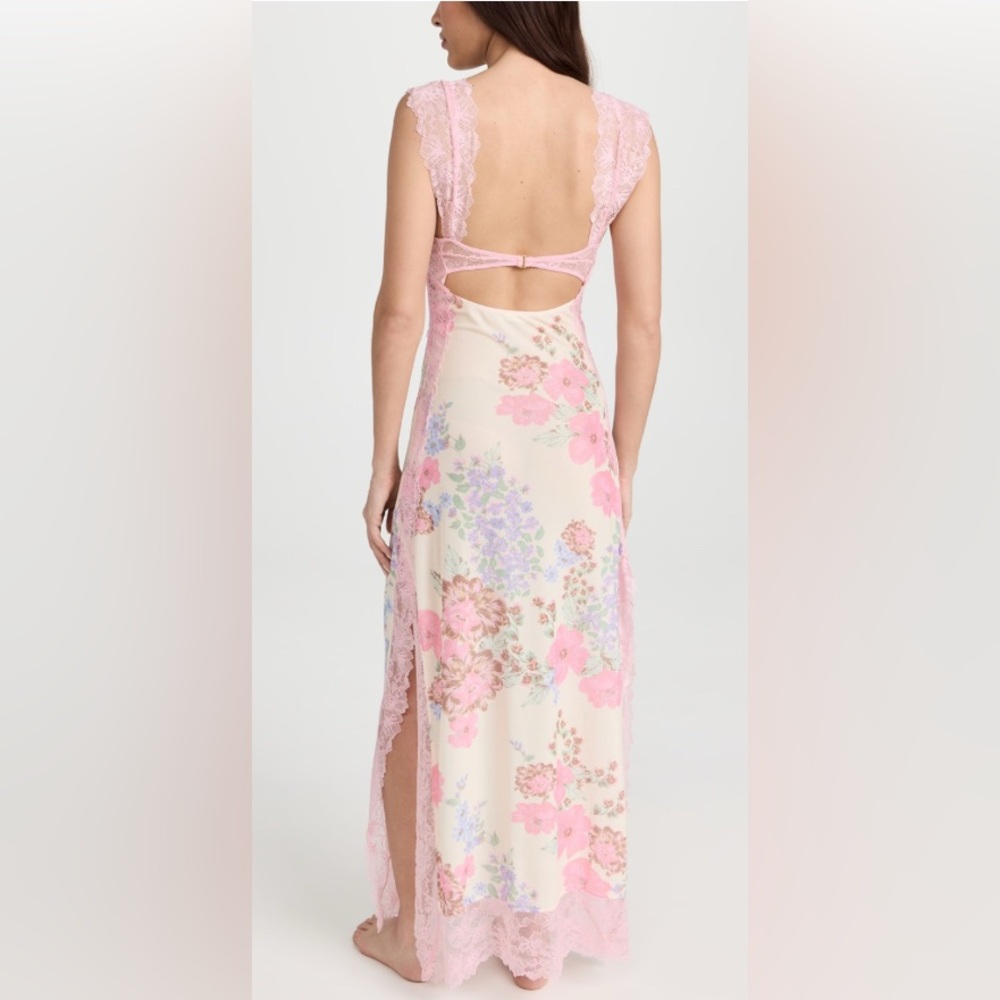 Free People Pink Floral Lace Slip Dress - Picture 7 of 14